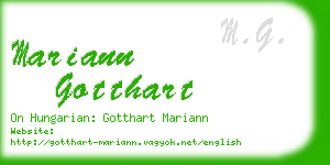 mariann gotthart business card